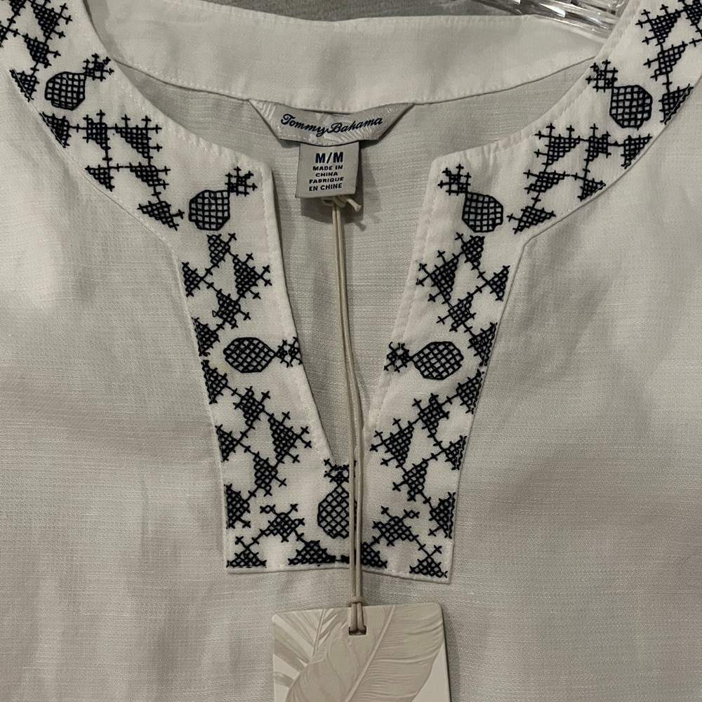 Tommy Bahama White/Navy Women’s Tunic Top